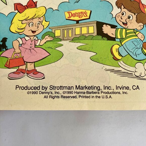 Vintage Denny's Restaurant The Flintstones Fun Book Comic Puzzles Games - Picture 5 of 7